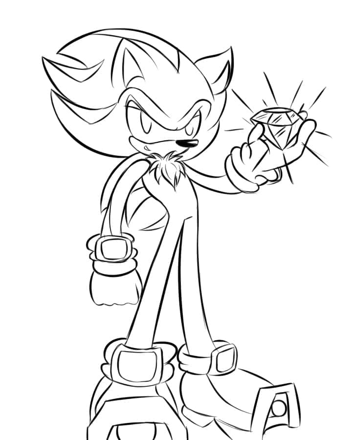 Coloriage gratuit Sonic Shadow #216345 de la collection Jeux Vidéos à imprimer