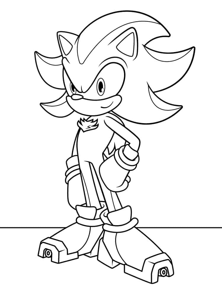 Coloriage gratuit Sonic Shadow #216346 de la collection Jeux Vidéos à imprimer