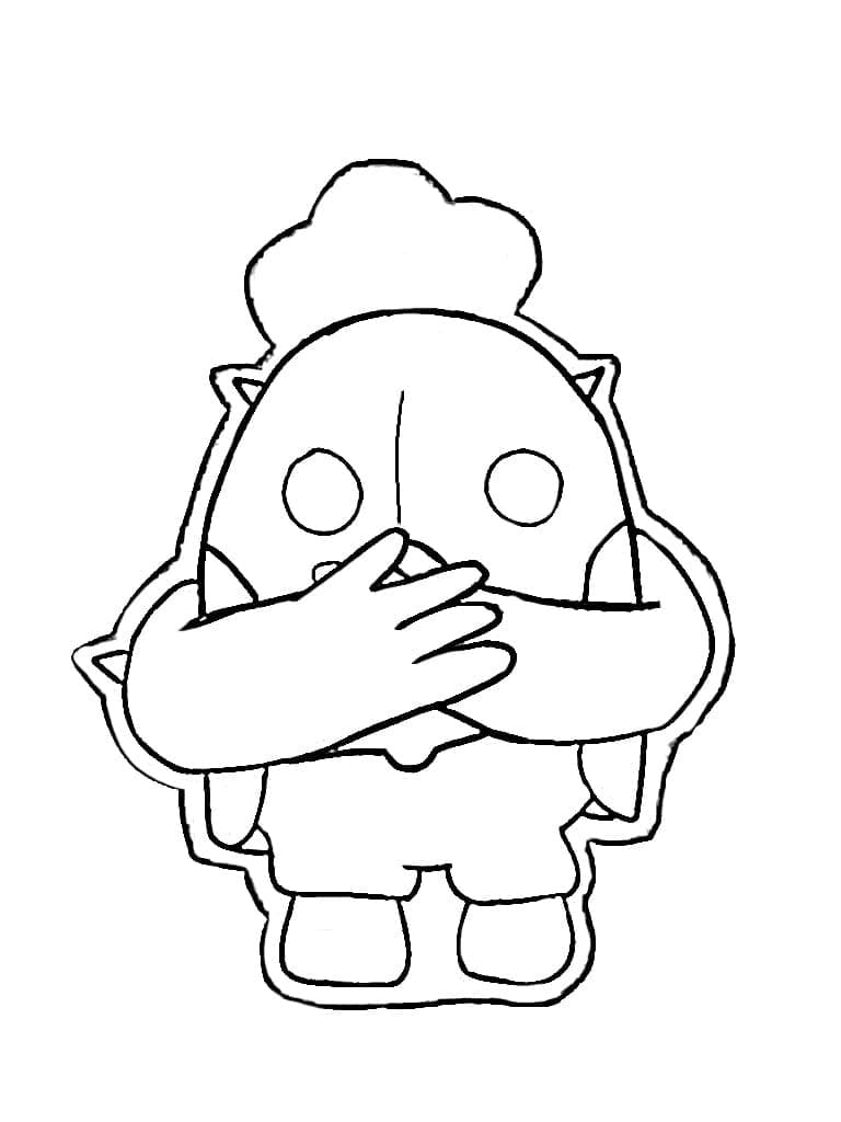 Illustration au trait Spike Brawl Stars #221030 de la collection Jeux Vidéos à colorier gratuitement