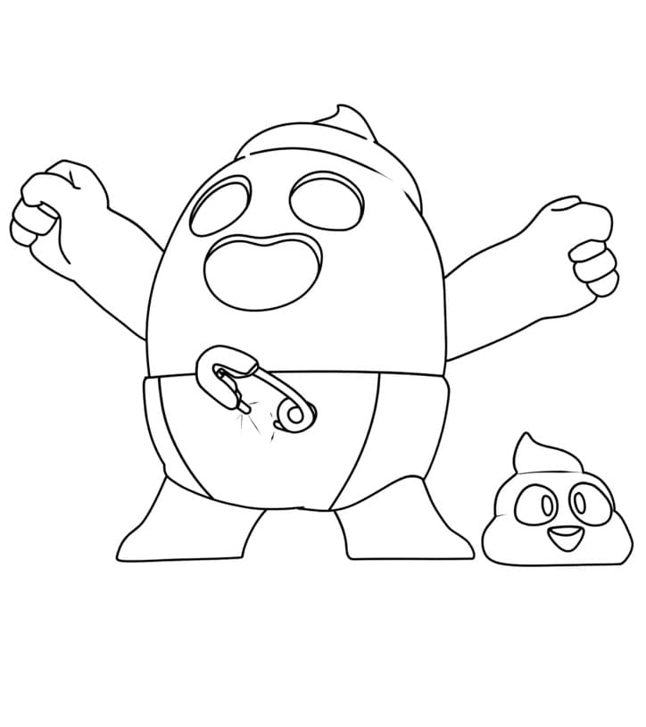Coloriage gratuit Spike Brawl Stars #221031 de la collection Jeux Vidéos à imprimer