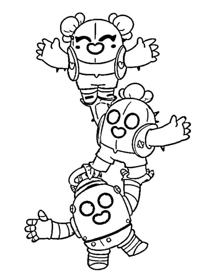 Coloriage gratuit Spike Brawl Stars #221044 de la collection Jeux Vidéos à imprimer