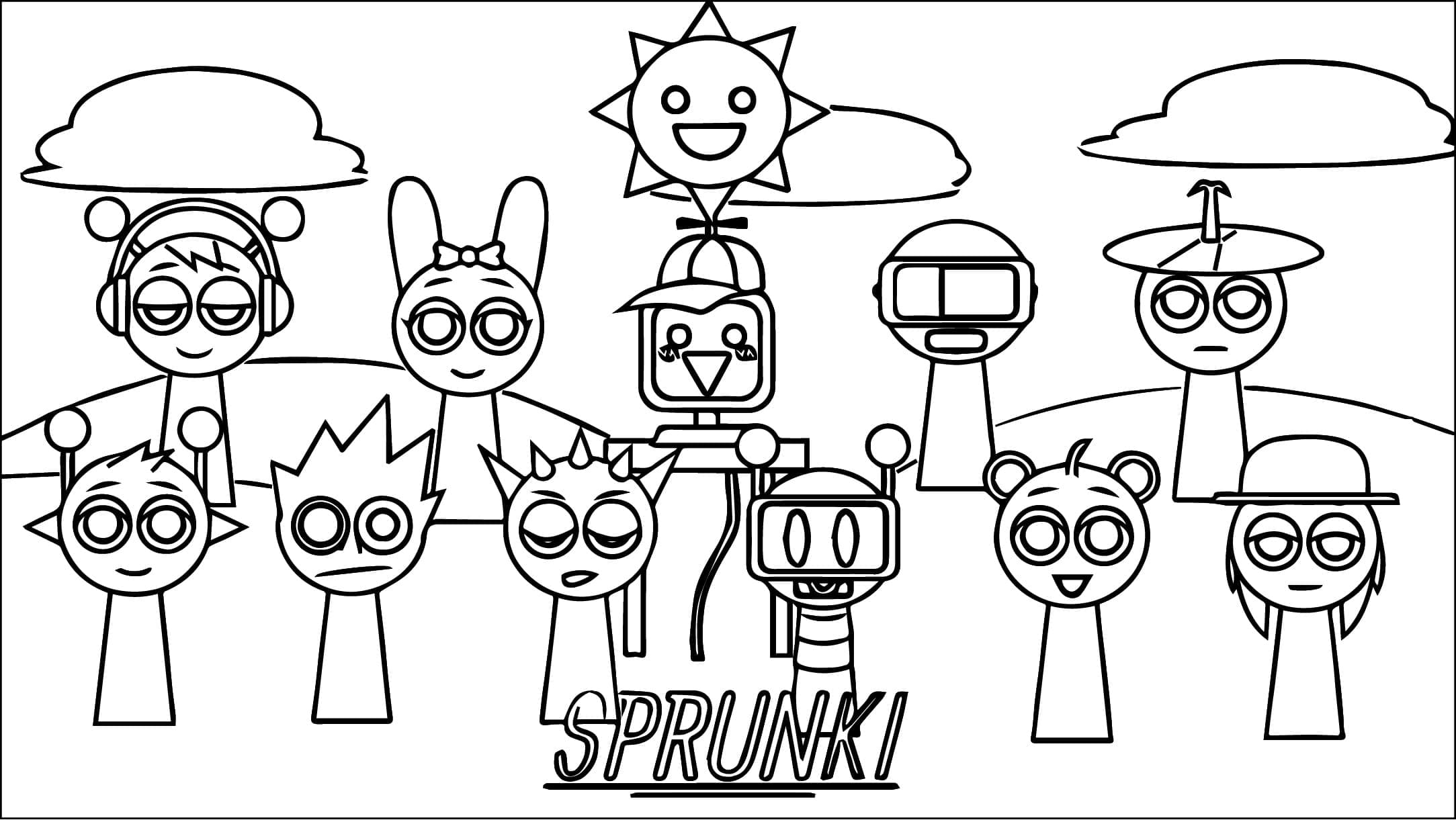 Dessin à colorier: Sprunki Incredibox (Jeux Vidéos) #218803 - Coloriages à Imprimer Gratuits