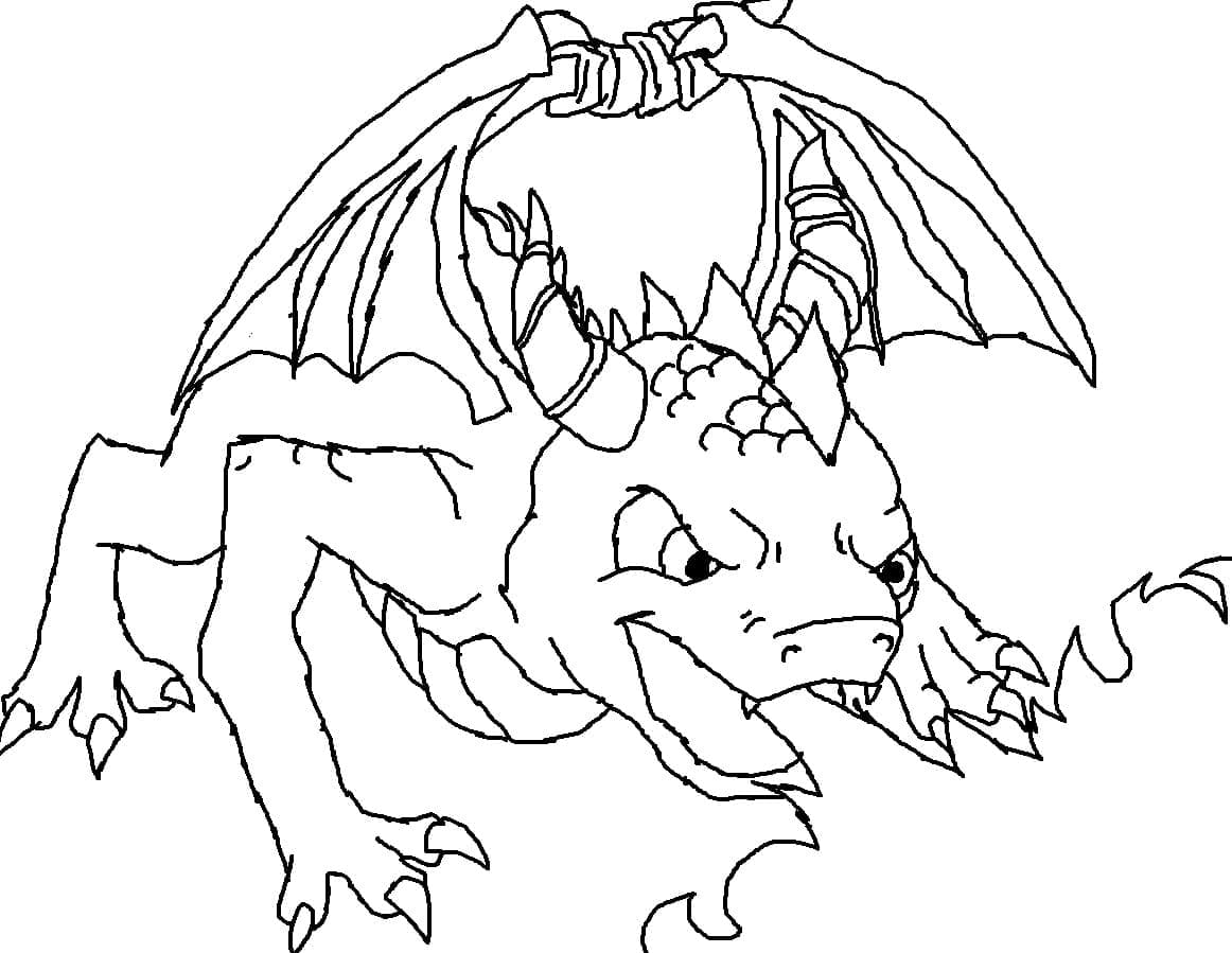 Dessin à colorier Spyro #205132 issu de la collection Jeux Vidéos, prêt à imprimer