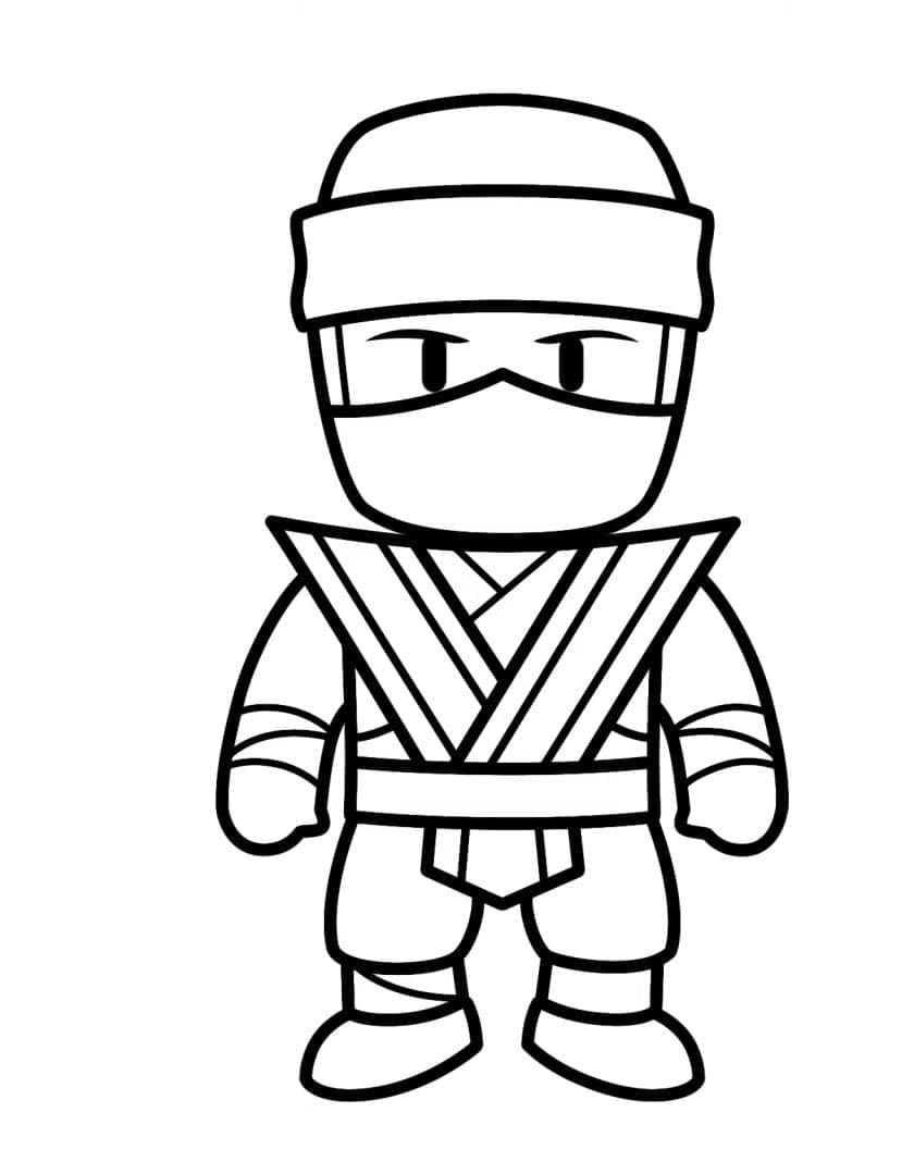 Coloriage Stumble Guys #185948 à imprimer gratuitement, extrait de la collection Jeux Vidéos