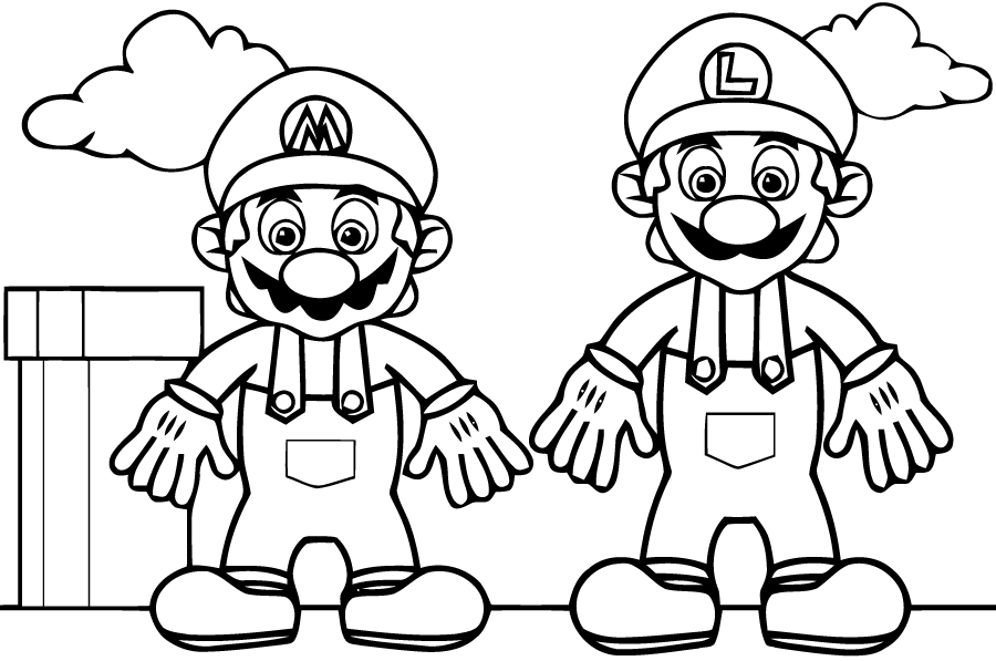 Dessin à colorier: Super Mario Bros (Jeux Vidéos) #153578 - Coloriages à Imprimer Gratuits