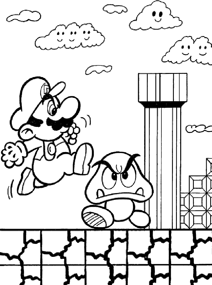 Dessin à colorier: Super Mario Bros (Jeux Vidéos) #153581 - Coloriages à Imprimer Gratuits