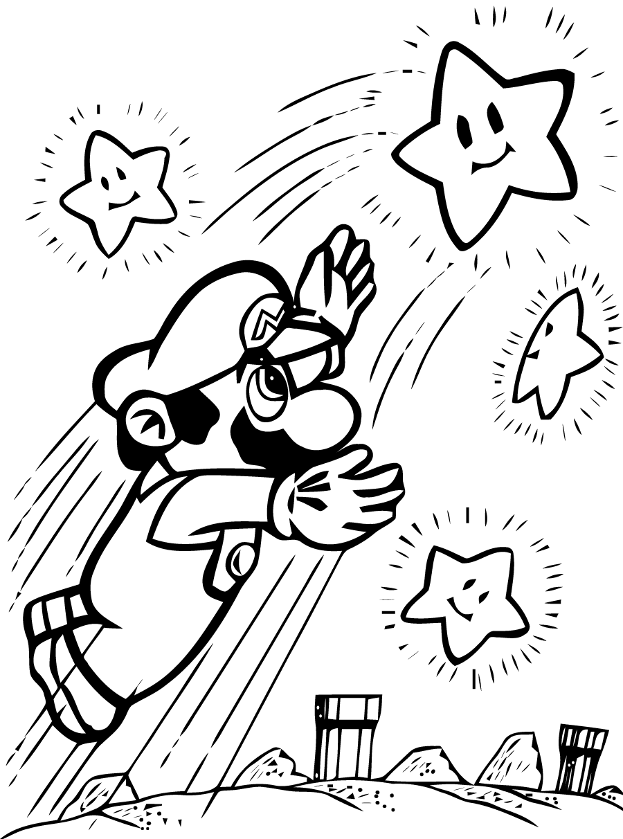 Dessin à colorier: Super Mario Bros (Jeux Vidéos) #153594 - Coloriages à Imprimer Gratuits