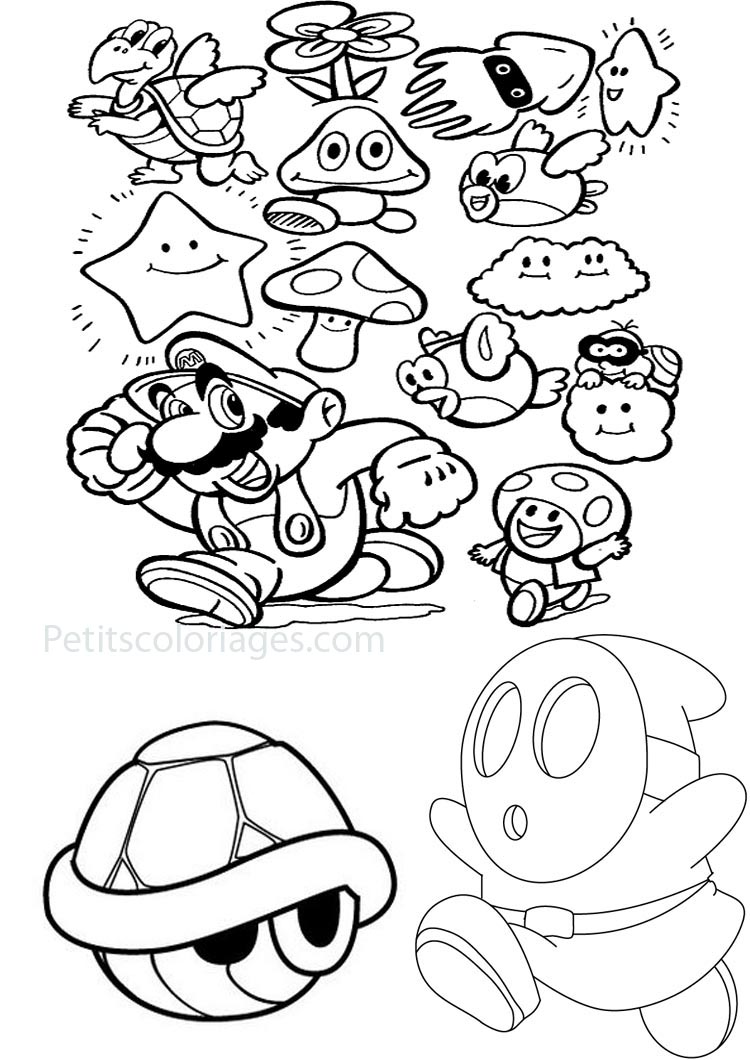 Dessin à colorier: Super Mario Bros (Jeux Vidéos) #153596 - Coloriages à Imprimer Gratuits