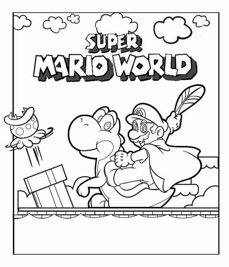 Dessin à colorier: Super Mario Bros (Jeux Vidéos) #153608 - Coloriages à Imprimer Gratuits