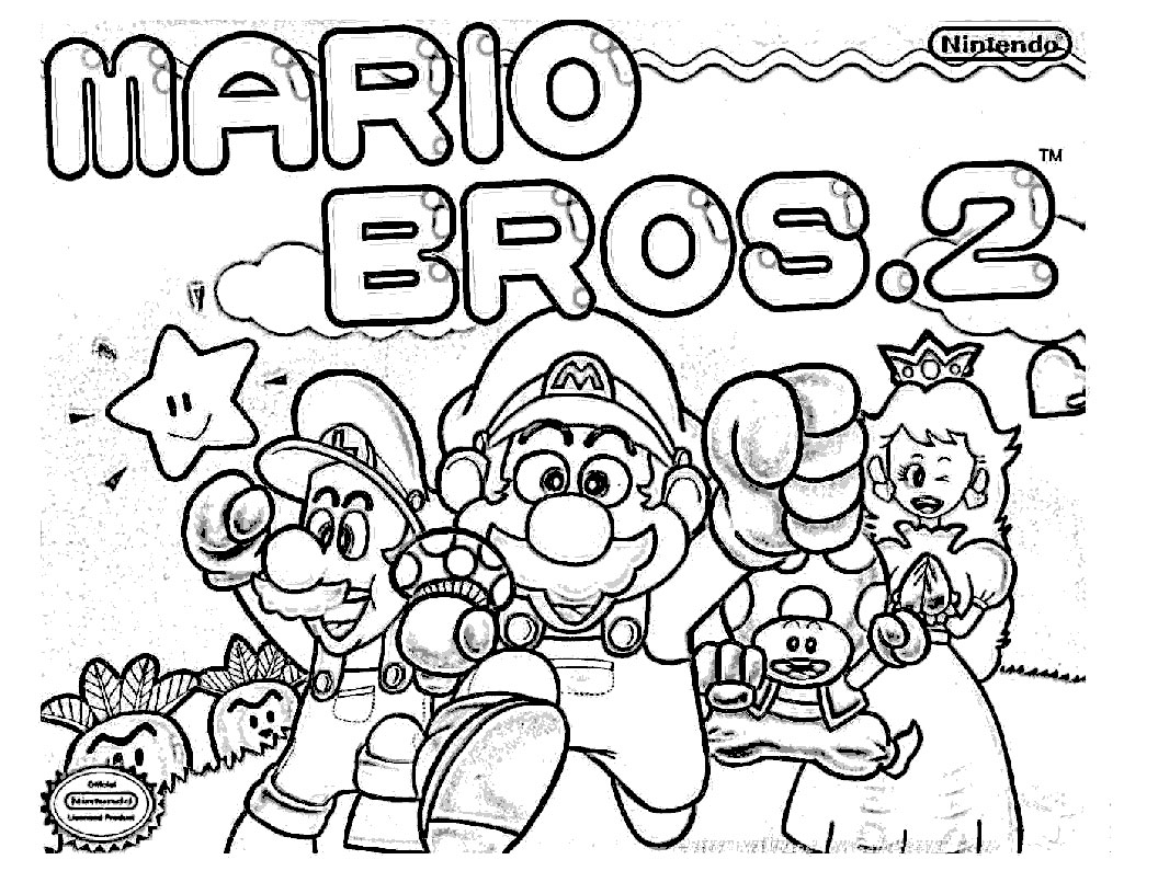 Dessin à colorier: Super Mario Bros (Jeux Vidéos) #153665 - Coloriages à Imprimer Gratuits