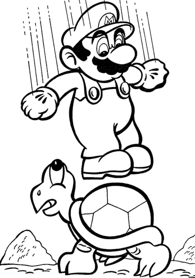 Dessin à colorier: Super Mario Bros (Jeux Vidéos) #153668 - Coloriages à Imprimer Gratuits