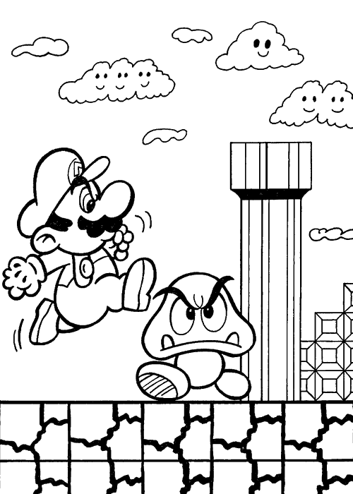 Dessin à colorier: Super Mario Bros (Jeux Vidéos) #153678 - Coloriages à Imprimer Gratuits