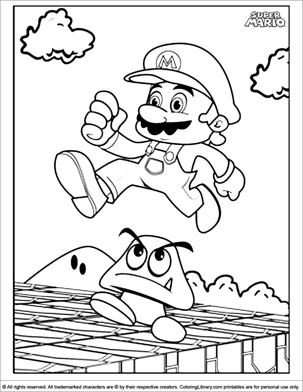 Dessin à colorier: Super Mario Bros (Jeux Vidéos) #153691 - Coloriages à Imprimer Gratuits