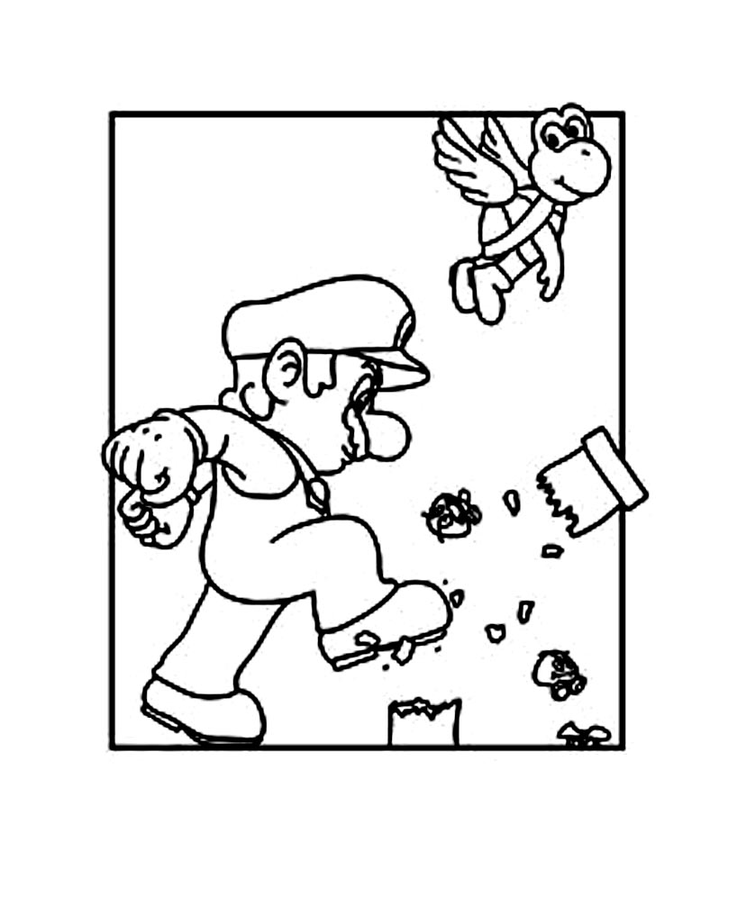 Dessin à colorier: Super Mario Bros (Jeux Vidéos) #153693 - Coloriages à Imprimer Gratuits