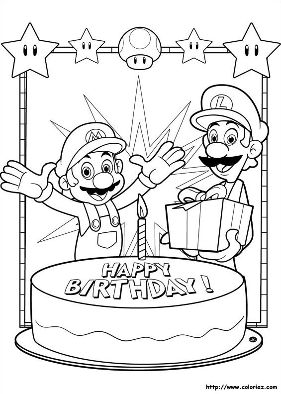 Dessin à colorier: Super Mario Bros (Jeux Vidéos) #153711 - Coloriages à Imprimer Gratuits