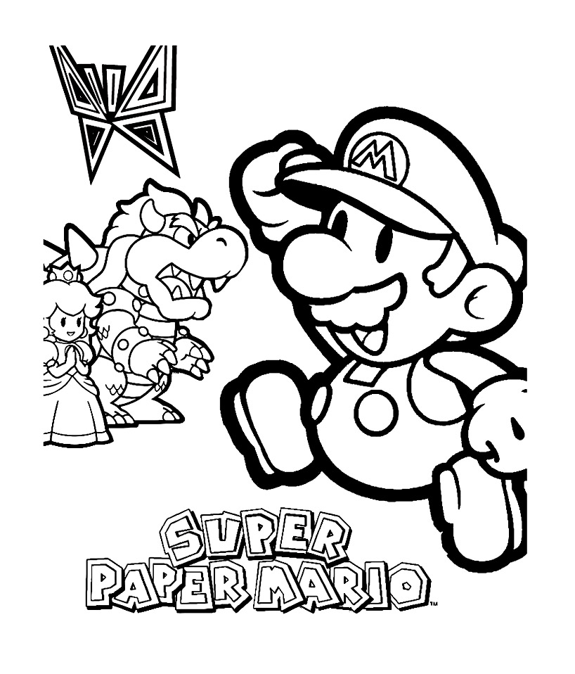 Dessin à colorier: Super Mario Bros (Jeux Vidéos) #153747 - Coloriages à Imprimer Gratuits