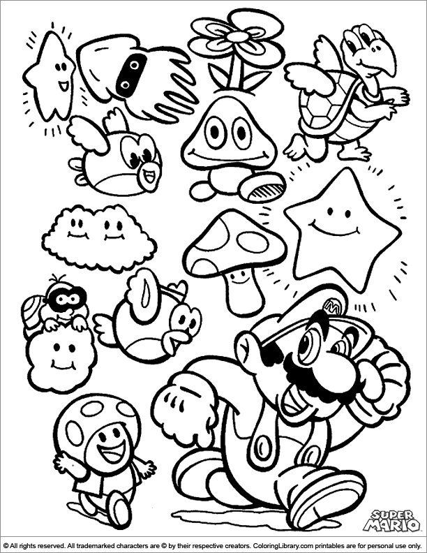 Dessin à colorier: Super Mario Bros (Jeux Vidéos) #153780 - Coloriages à Imprimer Gratuits