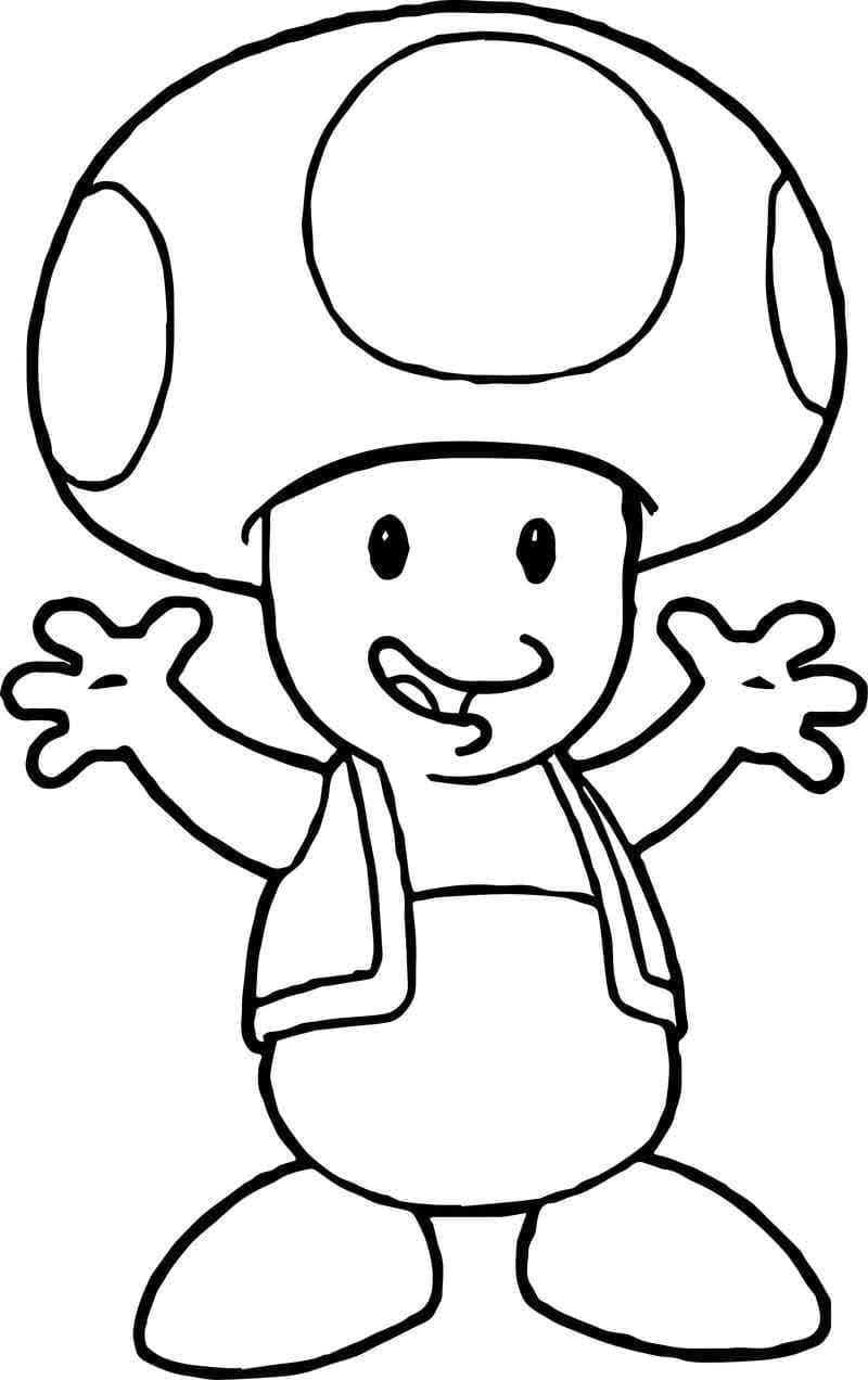 Coloriage gratuit Toad #214964 de la collection Jeux Vidéos à imprimer