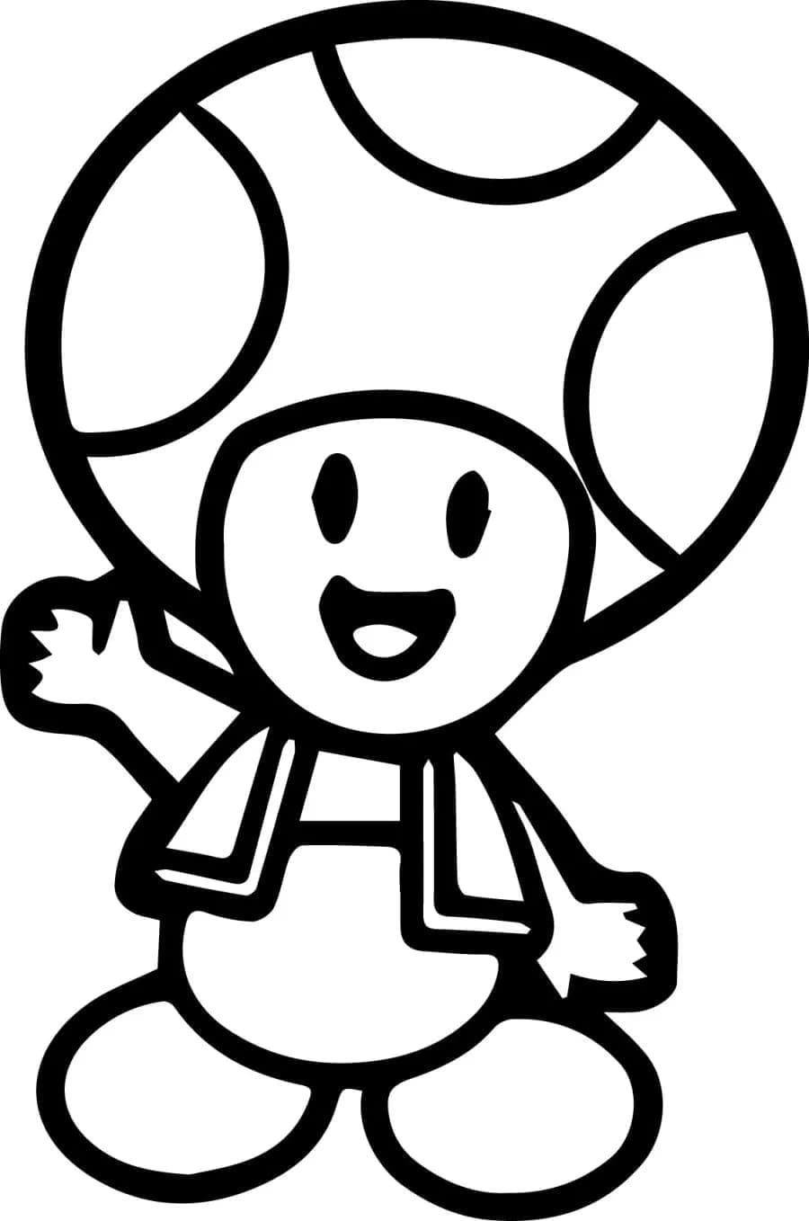 Coloriage gratuit Toad #214970 de la collection Jeux Vidéos à imprimer