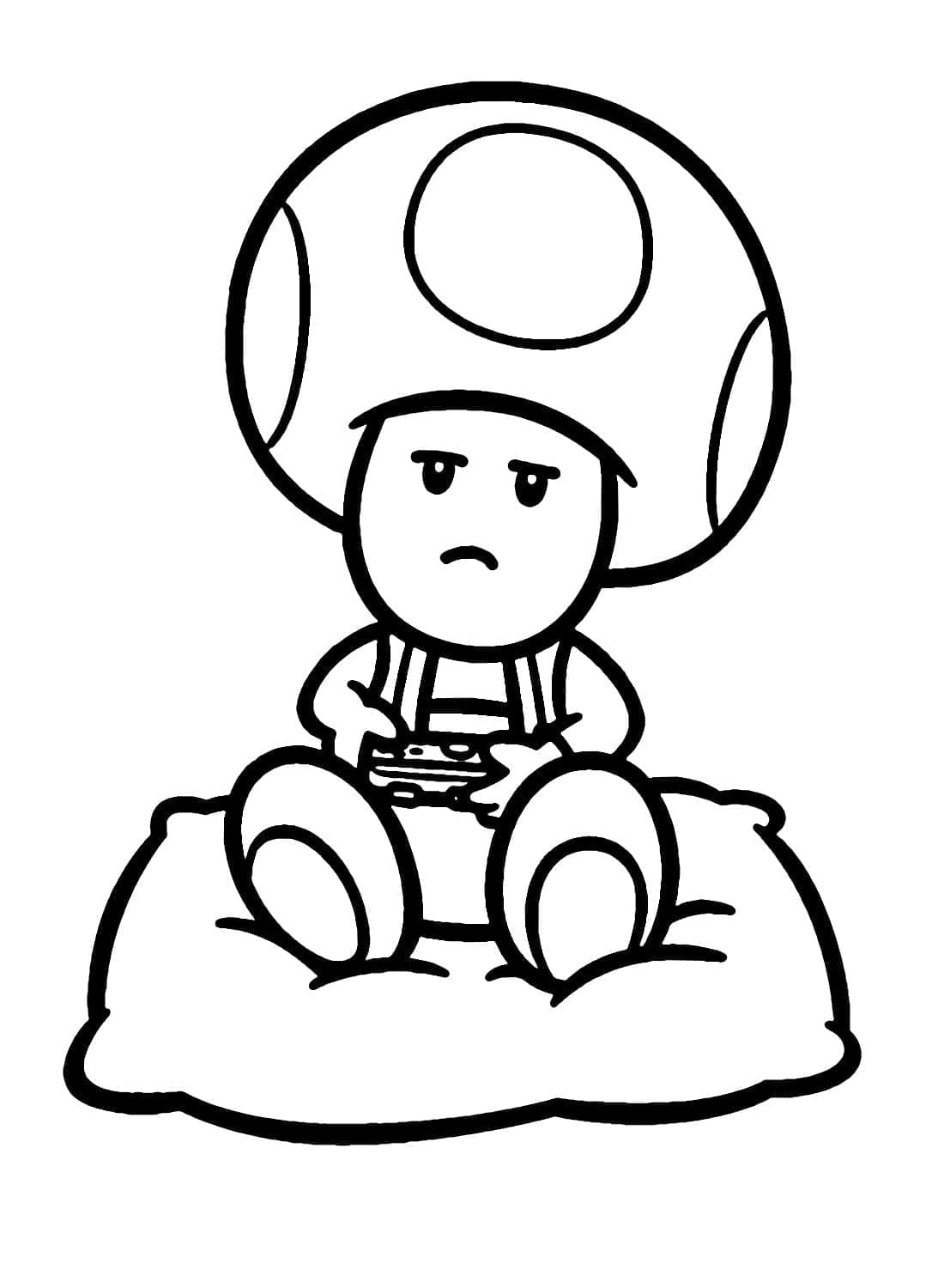 Coloriage gratuit Toad #214971 de la collection Jeux Vidéos à imprimer
