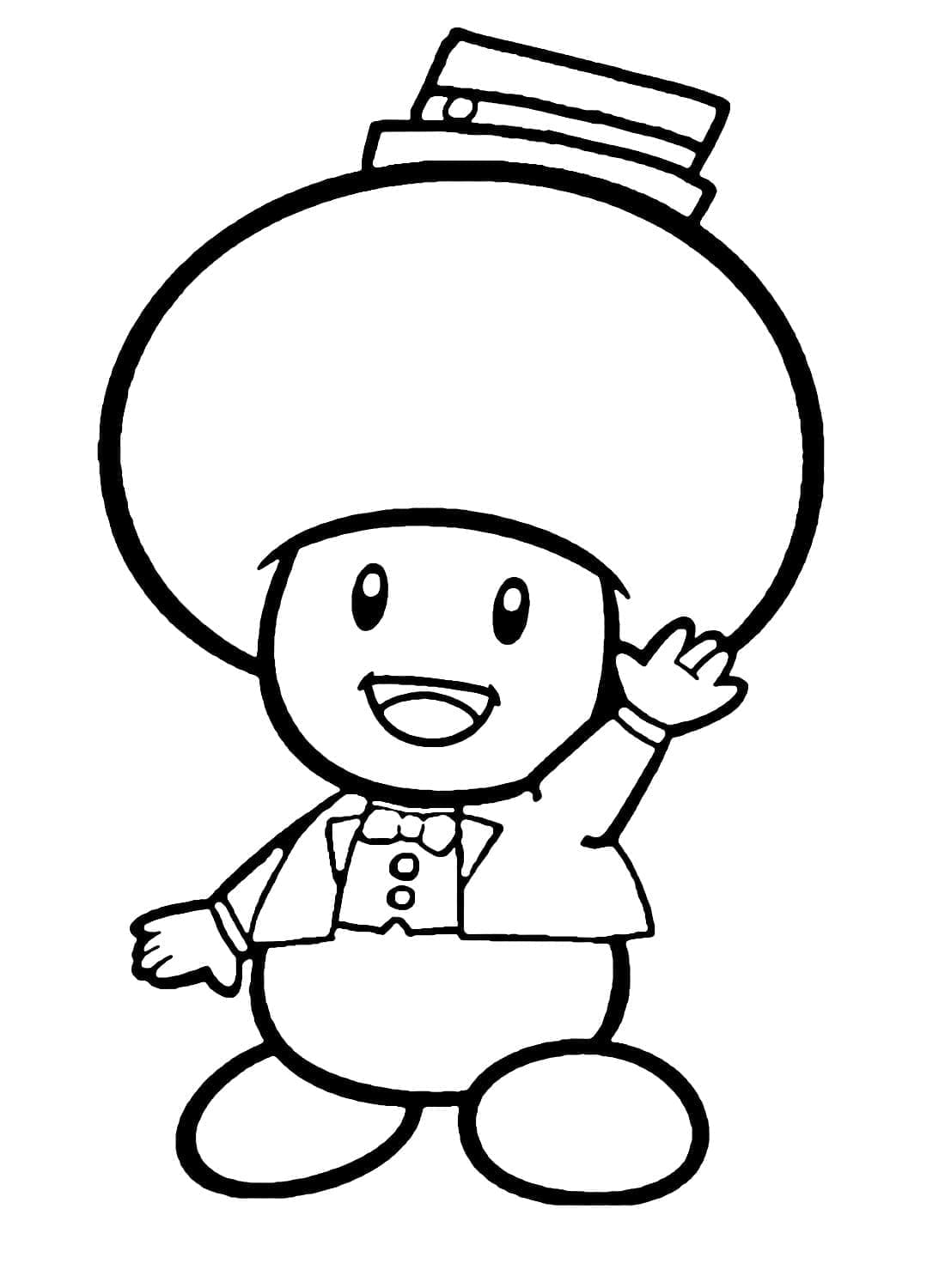 Coloriage gratuit Toad #214974 de la collection Jeux Vidéos à imprimer