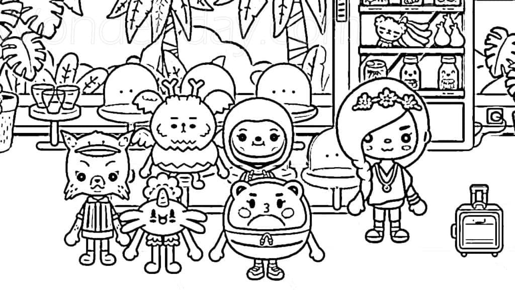 Coloriage gratuit Toca Boca #185761 de la collection Jeux Vidéos à imprimer