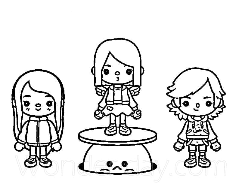 Coloriage à imprimer Toca Boca #185773 de la série Jeux Vidéos, gratuit pour enfants et adultes