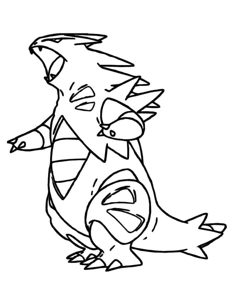 Coloriage gratuit Tyranocif #181612 de la collection Jeux Vidéos à imprimer