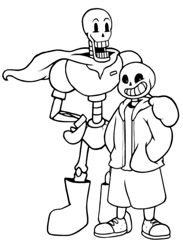 Coloriage gratuit Undertale #213607 de la collection Jeux Vidéos à imprimer