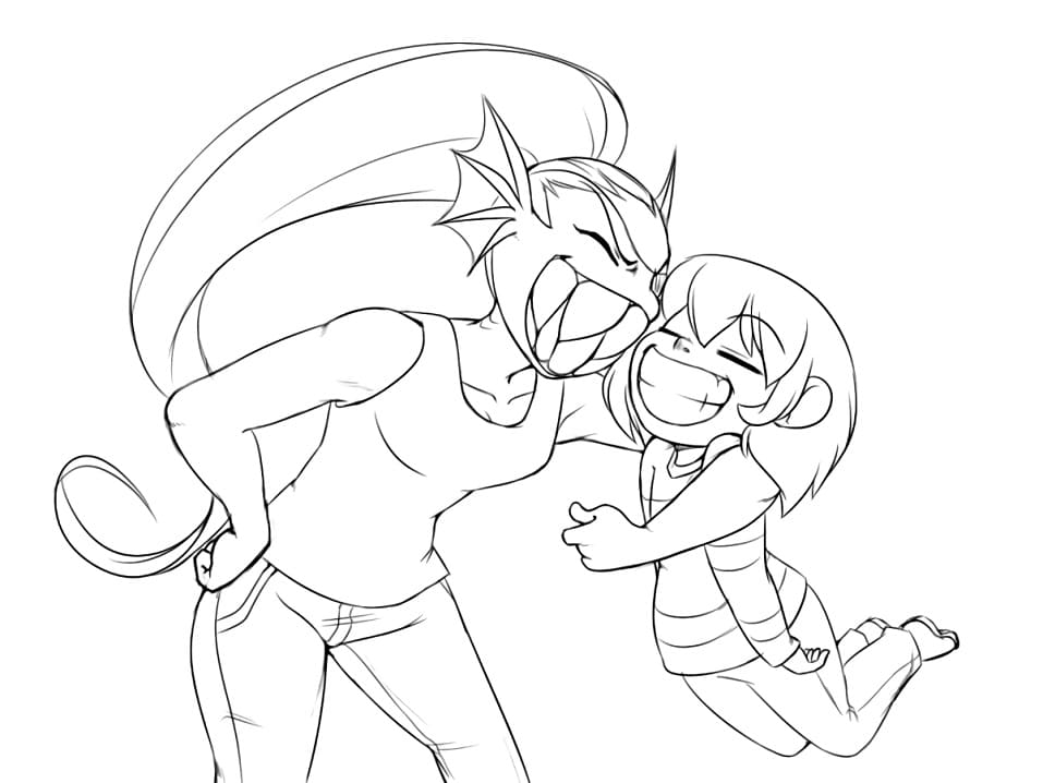 Coloriage gratuit Undertale #213620 de la collection Jeux Vidéos à imprimer