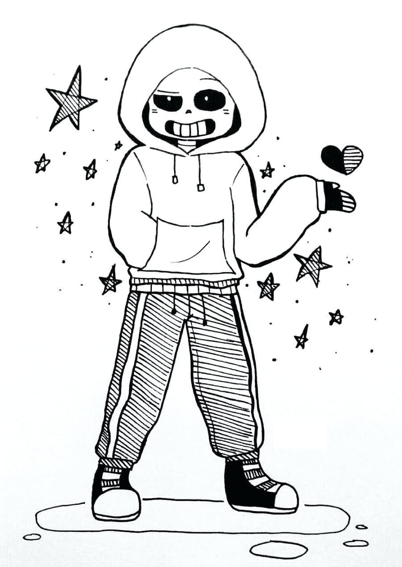 Coloriage gratuit Undertale #213623 de la collection Jeux Vidéos à imprimer
