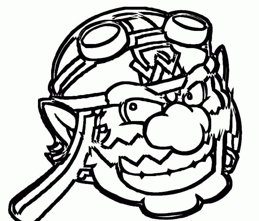 Page de coloriage Wario #203045, collection Jeux Vidéos, à imprimer et colorier
