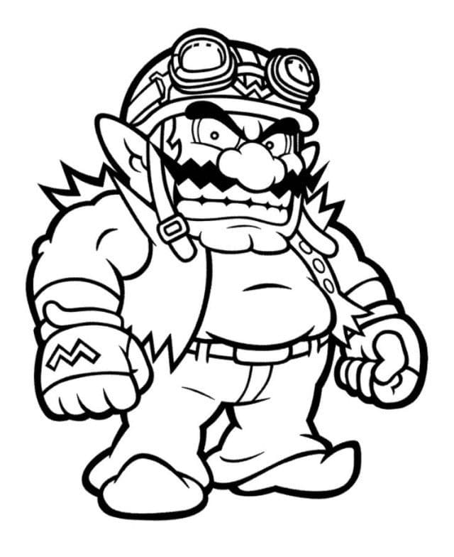 Coloriage gratuit pour enfants et adultes Wario #203050, collection Jeux Vidéos