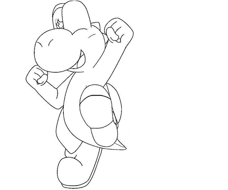 Dessin à colorier: Yoshi (Jeux Vidéos) #113567 - Coloriages à Imprimer Gratuits