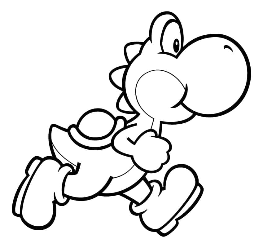 Coloriage à imprimer Yoshi #195198 de la série Jeux Vidéos, gratuit pour enfants et adultes