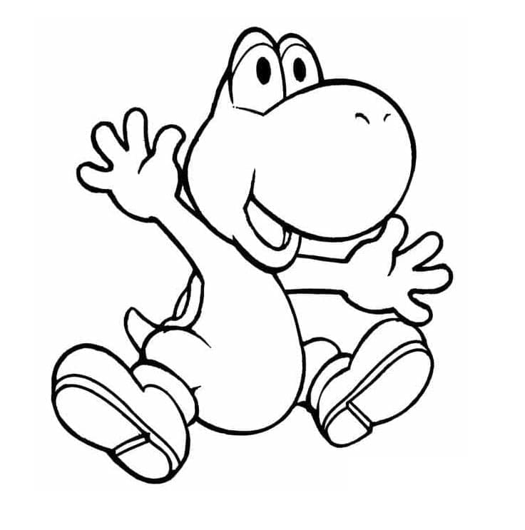 Coloriage imprimable Yoshi #195212 de la collection Jeux Vidéos à colorier aux crayons