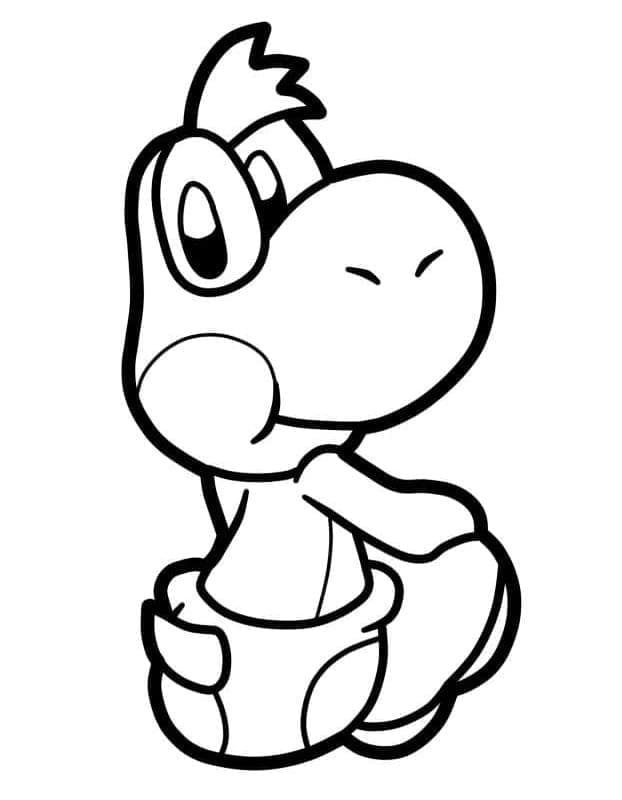 Coloriage imprimable Yoshi #195218 de la collection Jeux Vidéos à colorier aux crayons