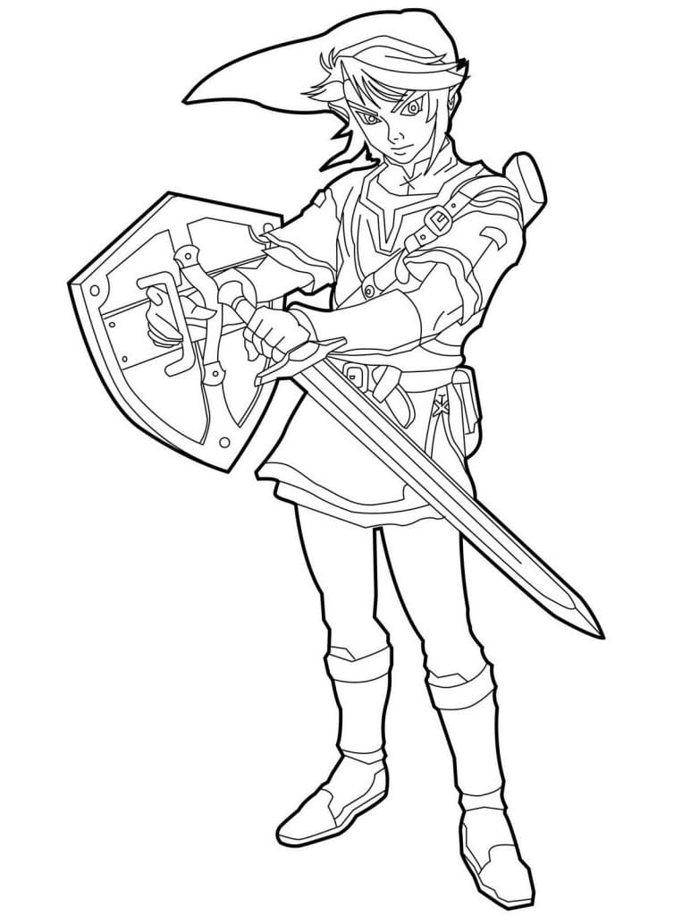 Coloriage gratuit Zelda #200875 de la collection Jeux Vidéos à imprimer