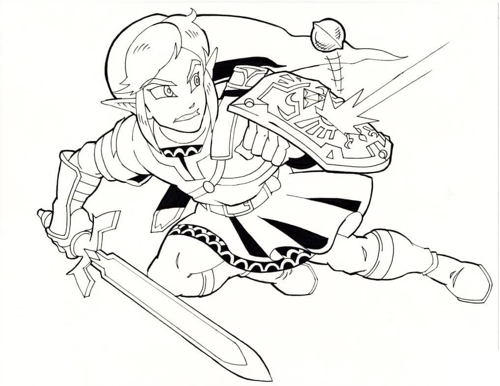 Dessin Zelda #200897 à colorier de la série Jeux Vidéos, gratuit à télécharger et imprimer