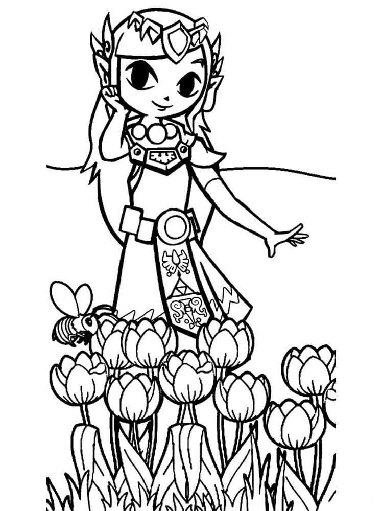 Coloriage à imprimer Zelda #200908 de la série Jeux Vidéos, gratuit pour enfants et adultes