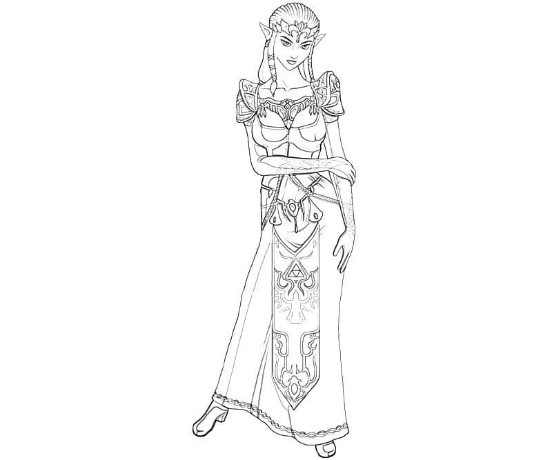Coloriage gratuit Zelda #200909 de la collection Jeux Vidéos à imprimer