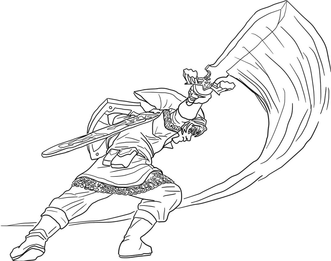 Joli coloriage Zelda #200914 de la collection Jeux Vidéos, prêt à imprimer pour petits et grands
