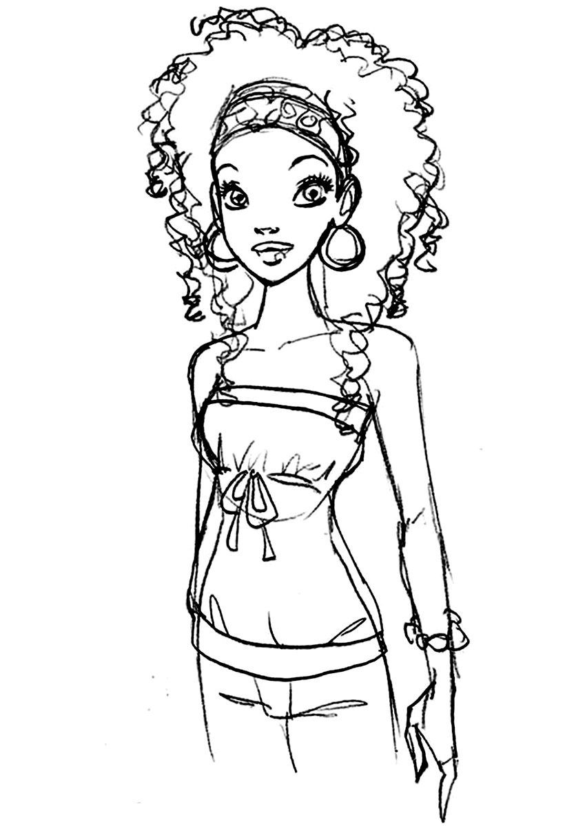 Coloriage Barbie #27554 à imprimer gratuitement, extrait de la collection Jouets et Jeux