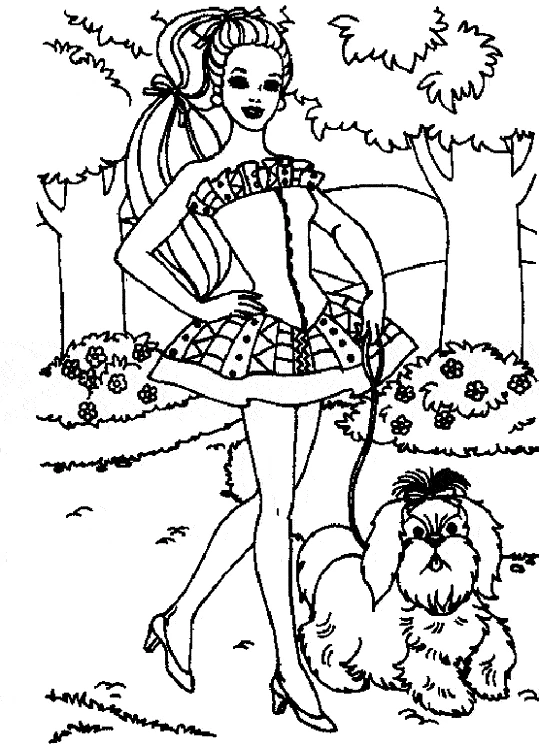 Coloriage gratuit pour enfants et adultes Barbie #27572, collection Jouets et Jeux