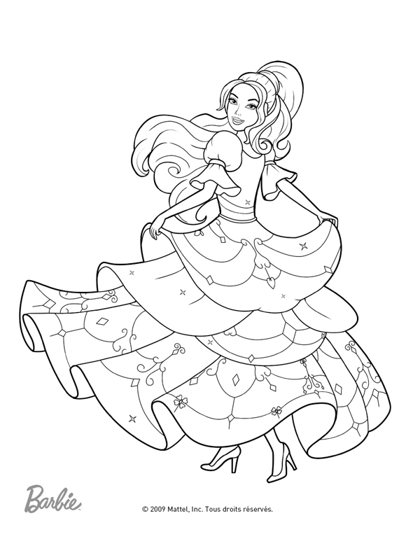 Coloriage imprimable Barbie #27666 de la collection Jouets et Jeux à colorier aux crayons