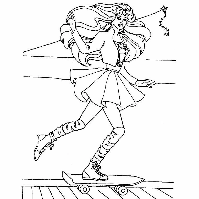 Coloriage gratuit Barbie #27696 de la collection Jouets et Jeux à imprimer