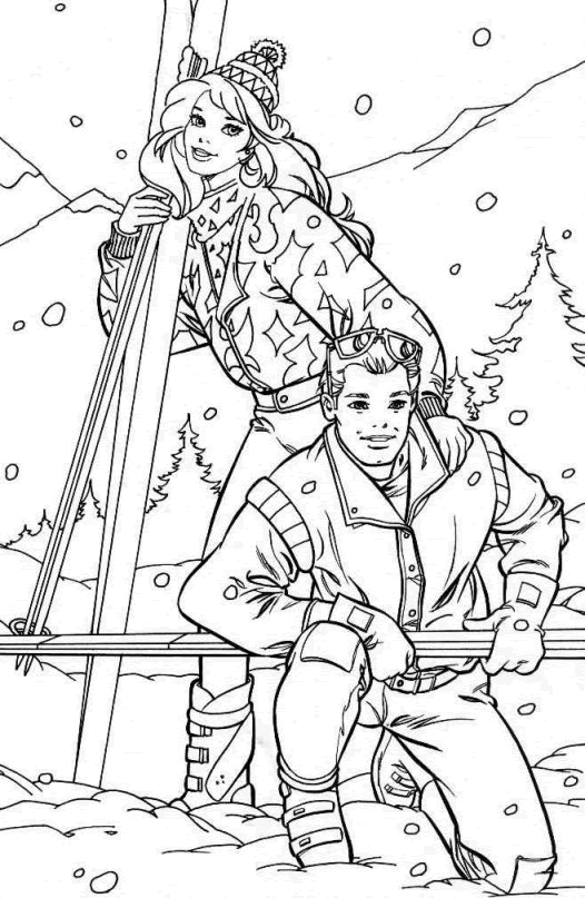 Dessin Barbie #27701 à colorier de la série Jouets et Jeux, gratuit à télécharger et imprimer