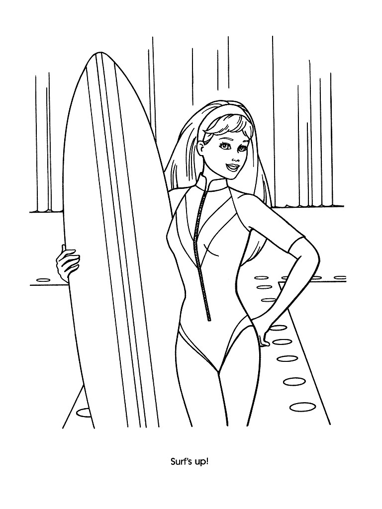 Coloriage gratuit Barbie #27751 de la collection Jouets et Jeux à imprimer