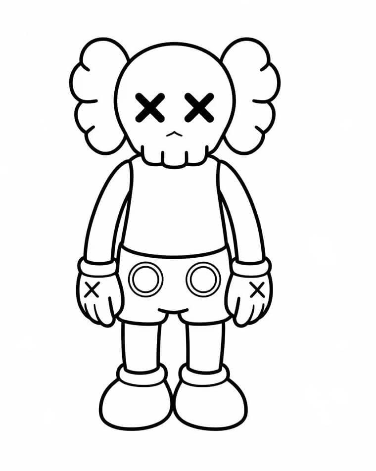 Dessin à colorier: KAWS (Jouets et Jeux) #219612 - Coloriages à Imprimer Gratuits