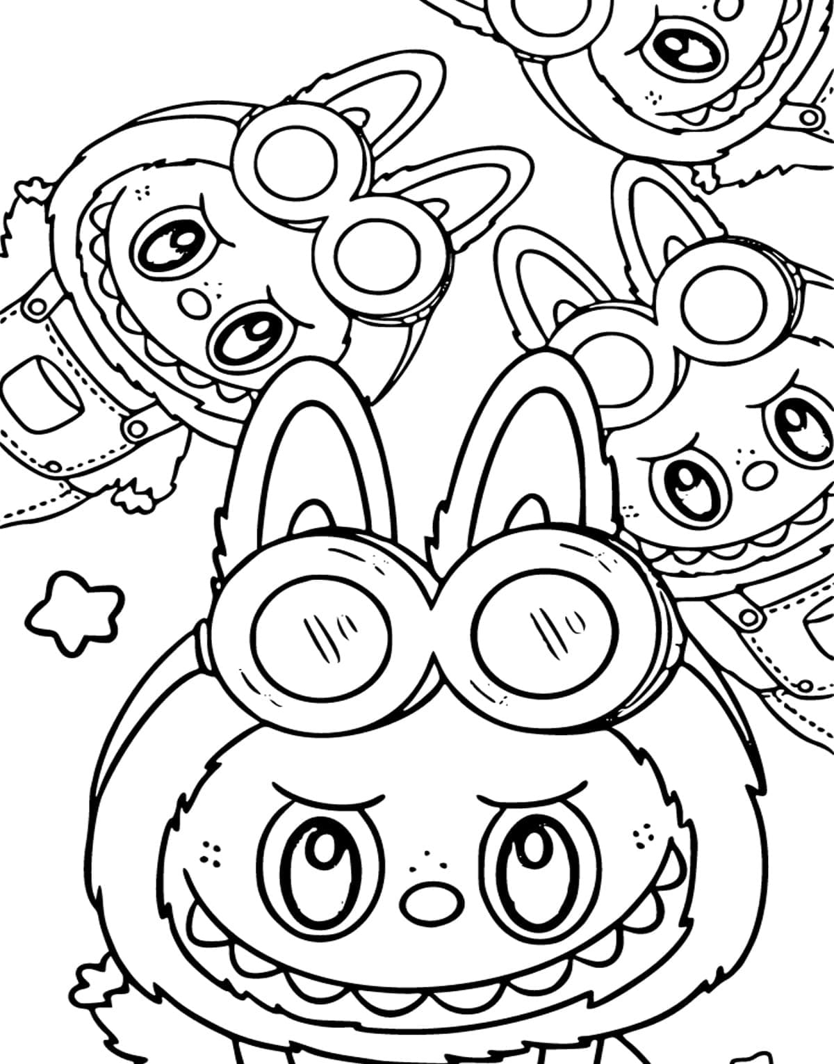 Page de coloriage Labubu #220826, collection Jouets et Jeux, à imprimer et colorier